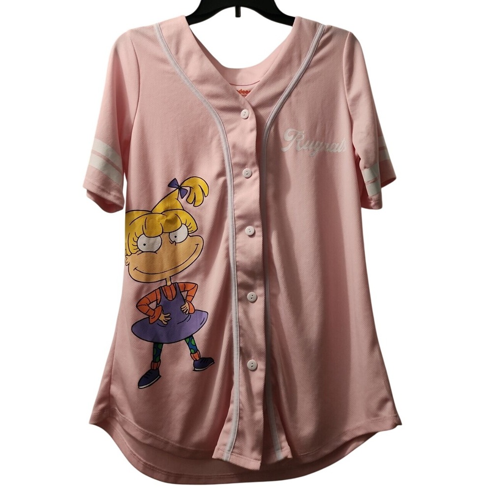 Nickelodeon‎ Rugrats Baseball Jersey Angelica Pickles Pink Shirt